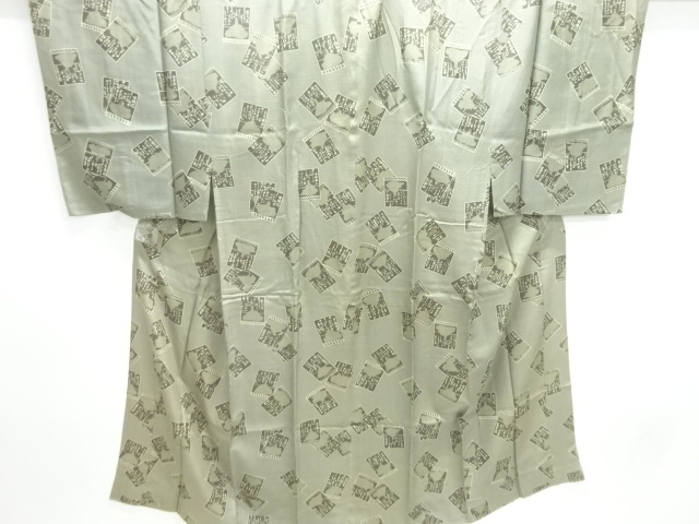 アンティーク　百人一首模様男物長襦袢